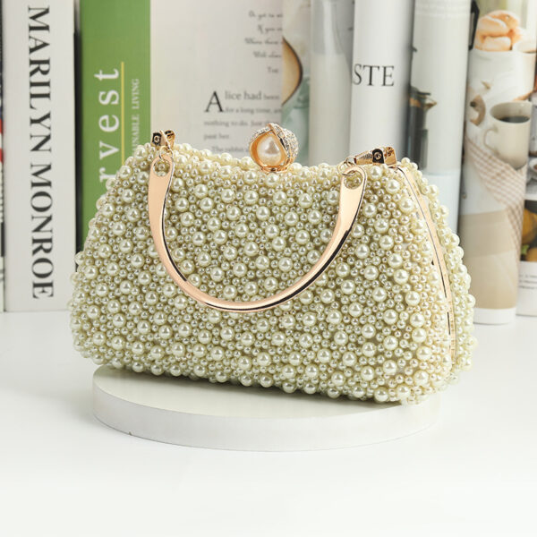 Pearl Handheld Dinner Handheld Handle Shoulder Bag - Image 3