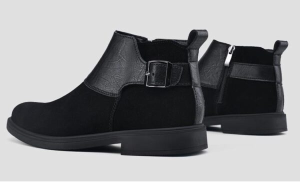 High-top British-style Leather Zip-up Ankle Boots - Image 17