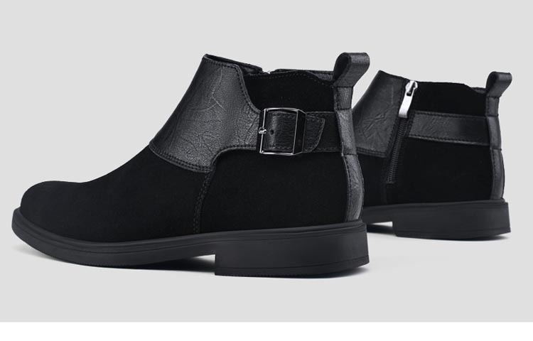 High-top British-style Leather Zip-up Ankle Boots