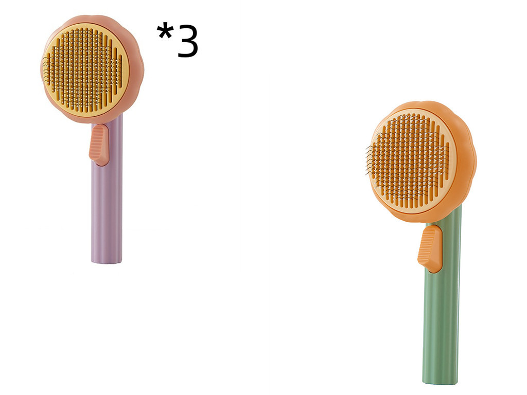 New Pet Cat Brush Hot Selling Hand-held Steel Wire Self-cleaning Comb Looper For Hair Removal - Image 49