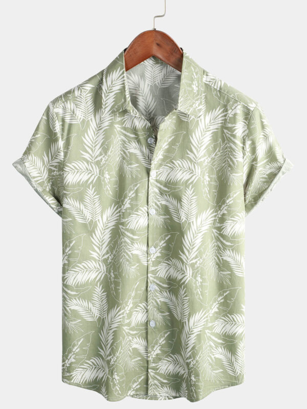 Men's Striped Fashionable Loose Short-Sleeve Shirt - Image 103