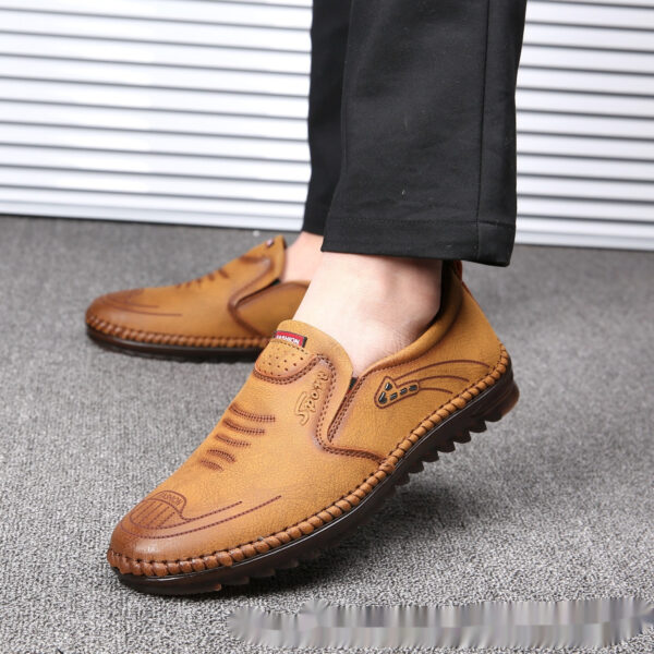 Men's Leather Shoes SummerAutumn New Style Casual Genuine Leather Soft Sole - Image 2