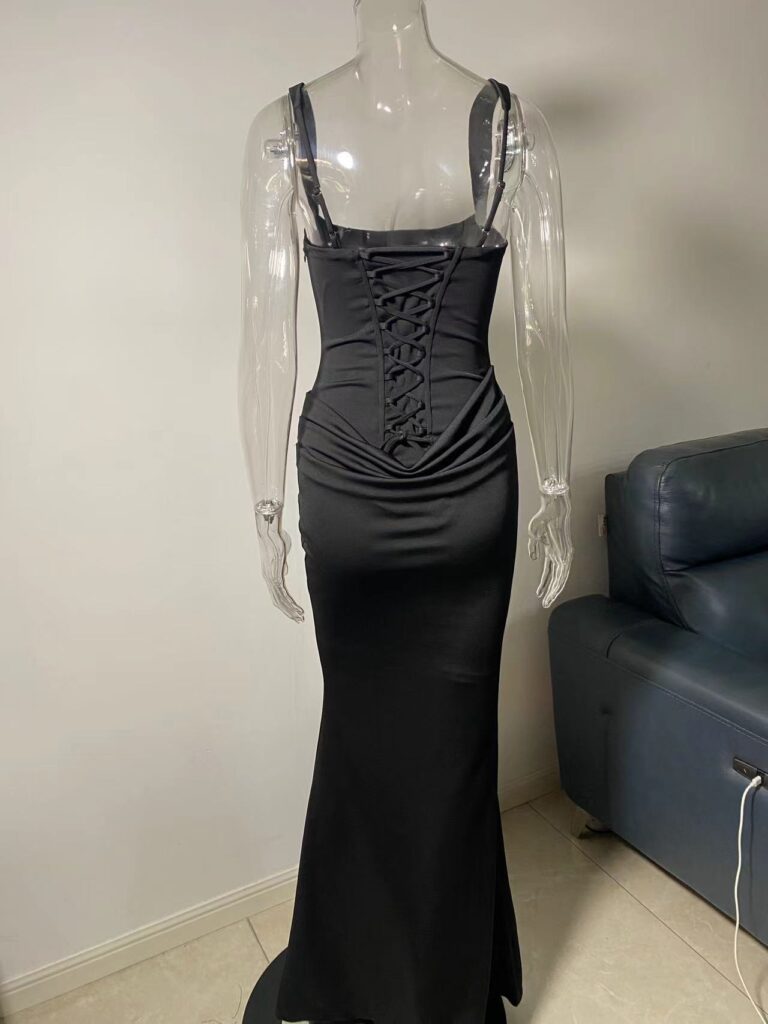 Elegant Strapless Long White Slip Dress For Women