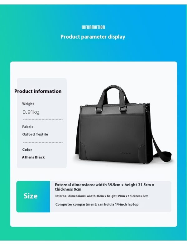 Men's Business Handheld Notebook Computer Briefcase - Image 9