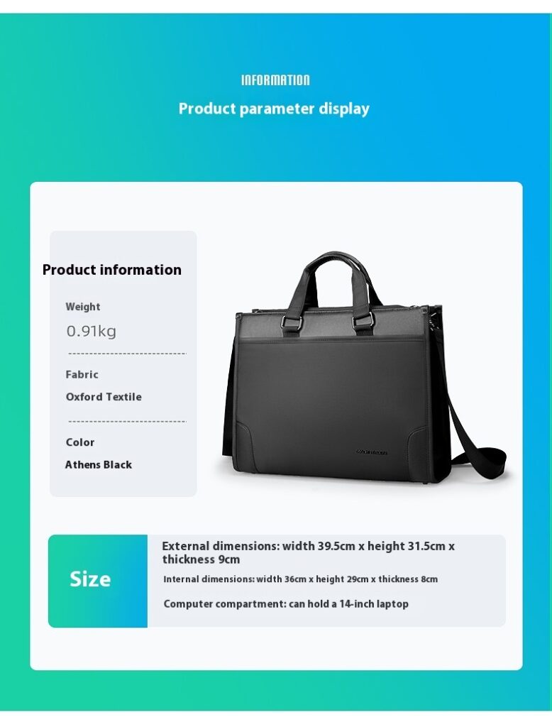 Men's Business Handheld Notebook Computer Briefcase