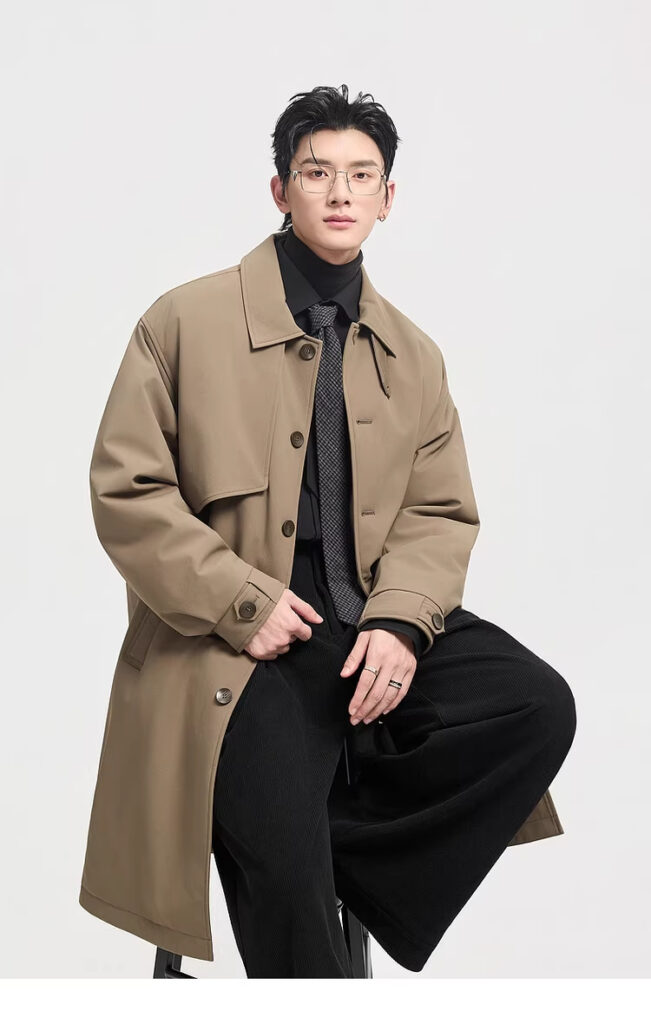 Men's Mid-Length Down Jacket For Winter