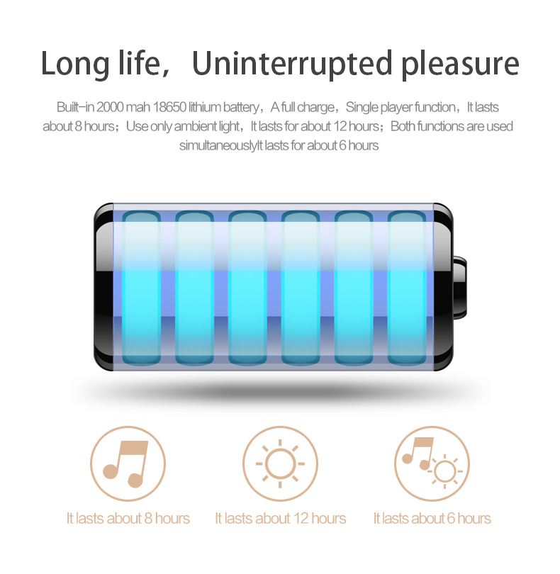 Creative Bluetooth Subwoofer Stereo Speaker LED Desk Lamp Stepless Dimming Folding Touch Atmosphere Night Light - Image 11