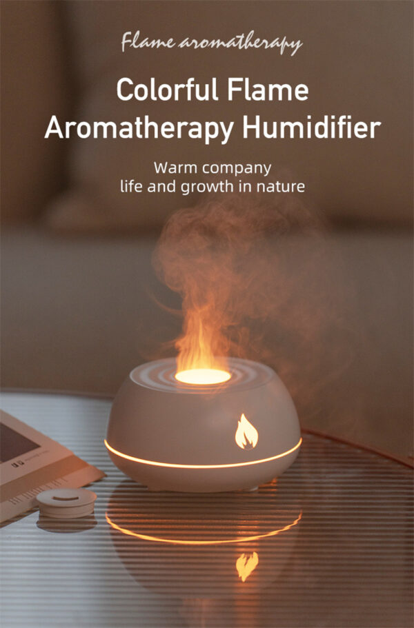 Flame Humidifier Aromatherapy Diffuser 7 Colors Light Home Air Humidifier 130ML USB Room Fragrance Essential Oil Diffuser - Image 22