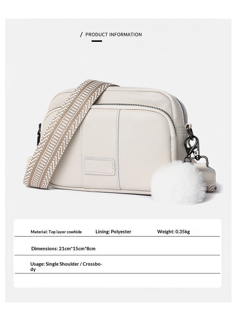 Genuine Leather Womens New Trendy Fashionable Versatile Single-shoulder Bag - Image 32