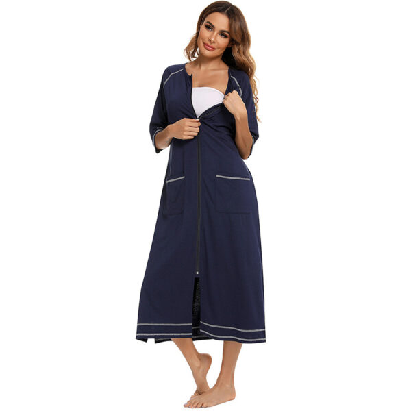 Comfortable Cardigan Womens Base-Layer Pajamas For Autumn And Winter - Image 35