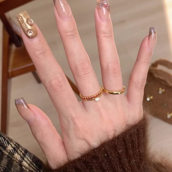 Fine Red Diamond Dot Diamond Plain Ring Gold Ring - Image 5