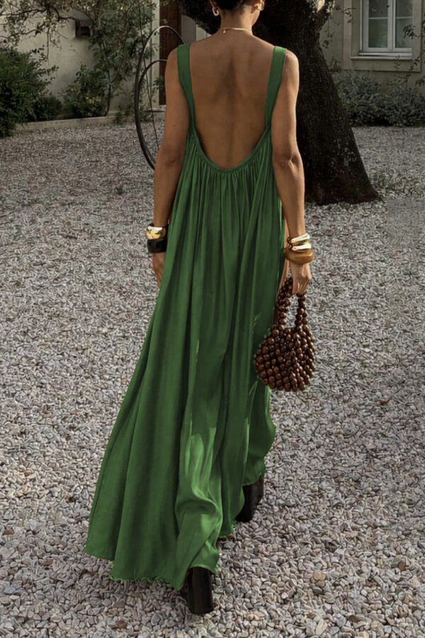 French-style Elegant Pleated Slip Dress - Image 15