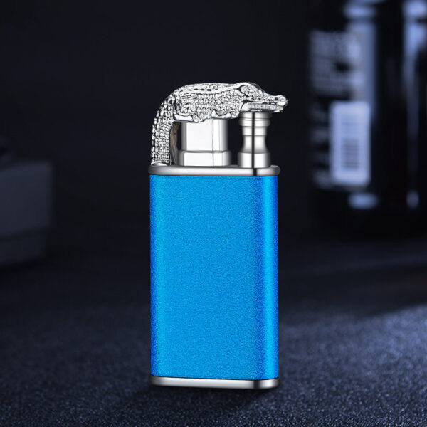 Creative Blue Flame Lighter Dolphin Dragon Tiger Double Fire Metal Winproof Lighter Inflatable Lighter - Image 23