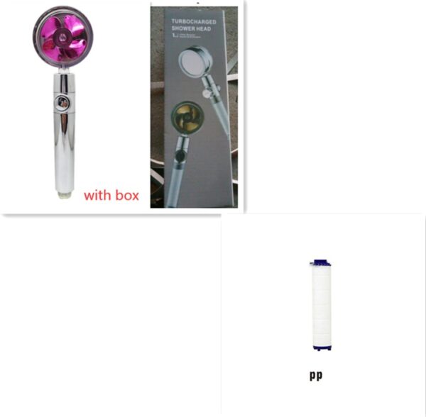 Shower Head Water Saving Flow 360 Degrees Rotating With Small Fan ABS Rain High Pressure Spray Nozzle Bathroom Accessories - Image 92