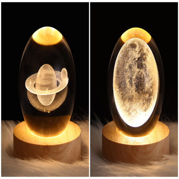 LED Night Light Galaxy Crystal Ball Table Lamp 3D Planet Moon Lamp Bedroom Home Decor For Kids Party Children Birthday Gifts - Image 29