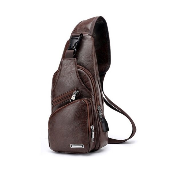 Men USB Charging Bag Men Chest Bag For Custom PU PVC Shoulder Bag Diagonal Package Messenger Travel Bag Cross Body Bags - Image 24