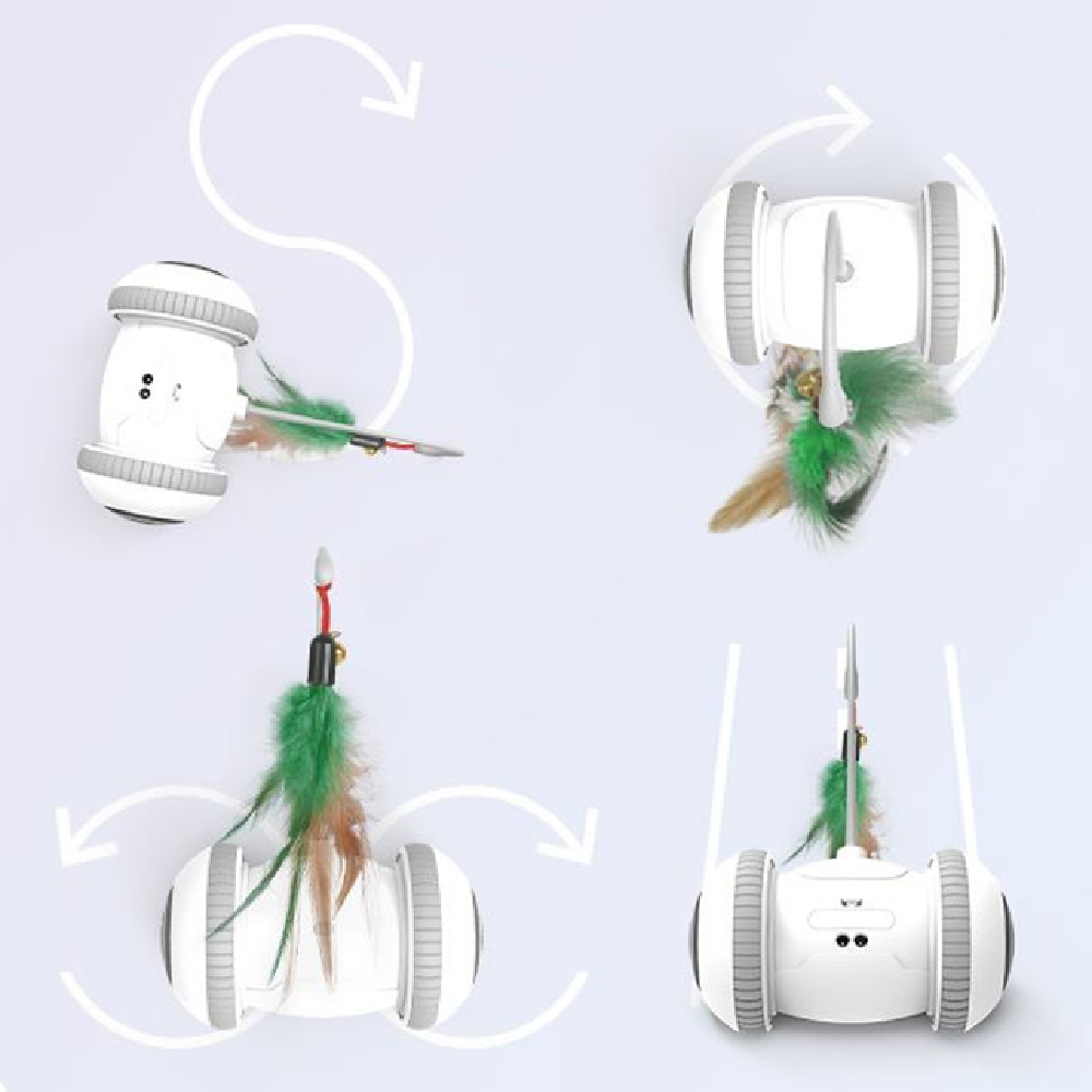 Interactive Cat Toy With Interchangeable Heads  Pet Feather Toys - Image 5