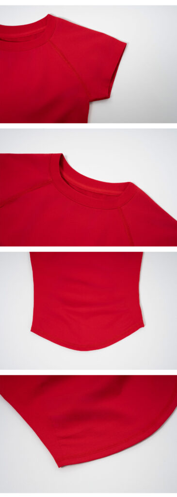 Figure-flattering Seamless Knit Short-sleeve Top For Fitness And Yoga