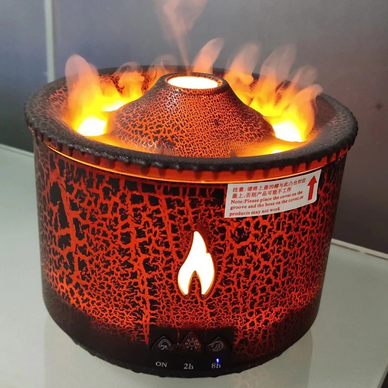New Creative Ultrasonic Essential Oil Humidifier Volcano Aromatherapy Machine Spray Jellyfish Air Flame Humidifier Diffuser - Image 28