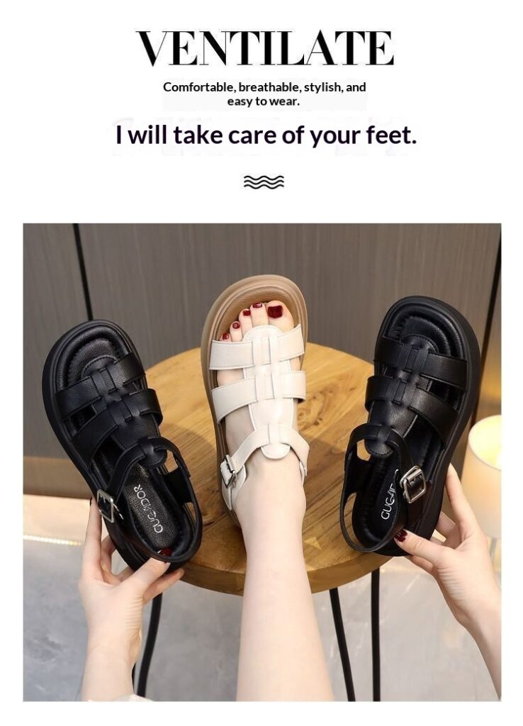 One-strap Open-toe Sandals With A Rubber Mid-heel