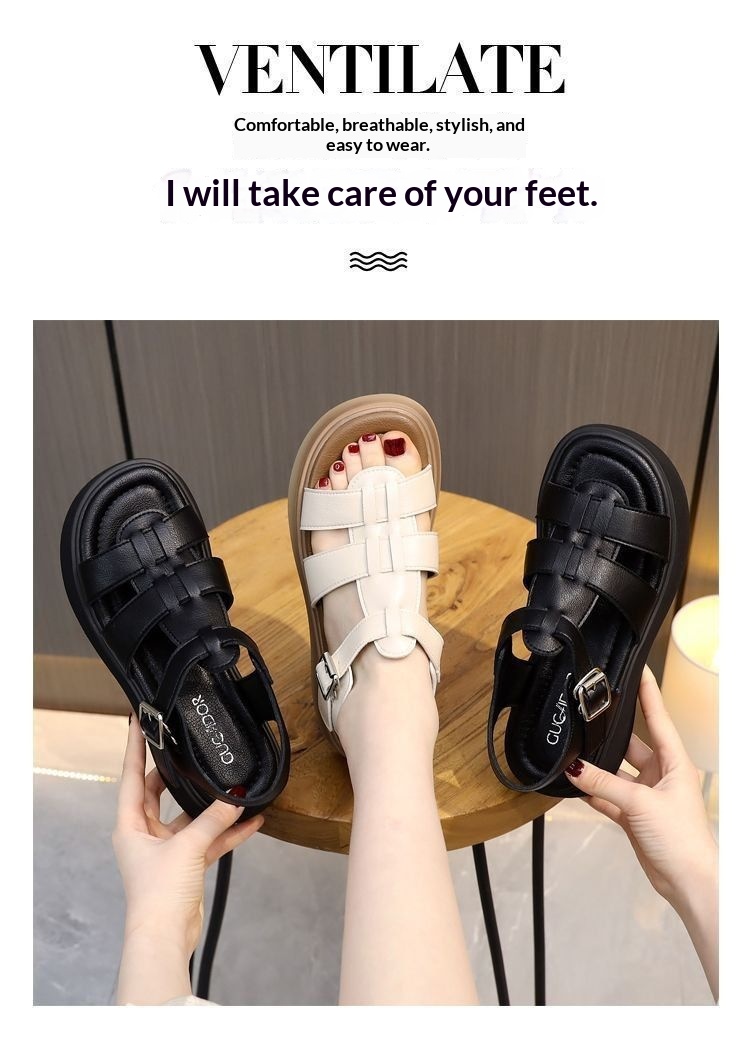 One-strap Open-toe Sandals With A Rubber Mid-heel - Image 19