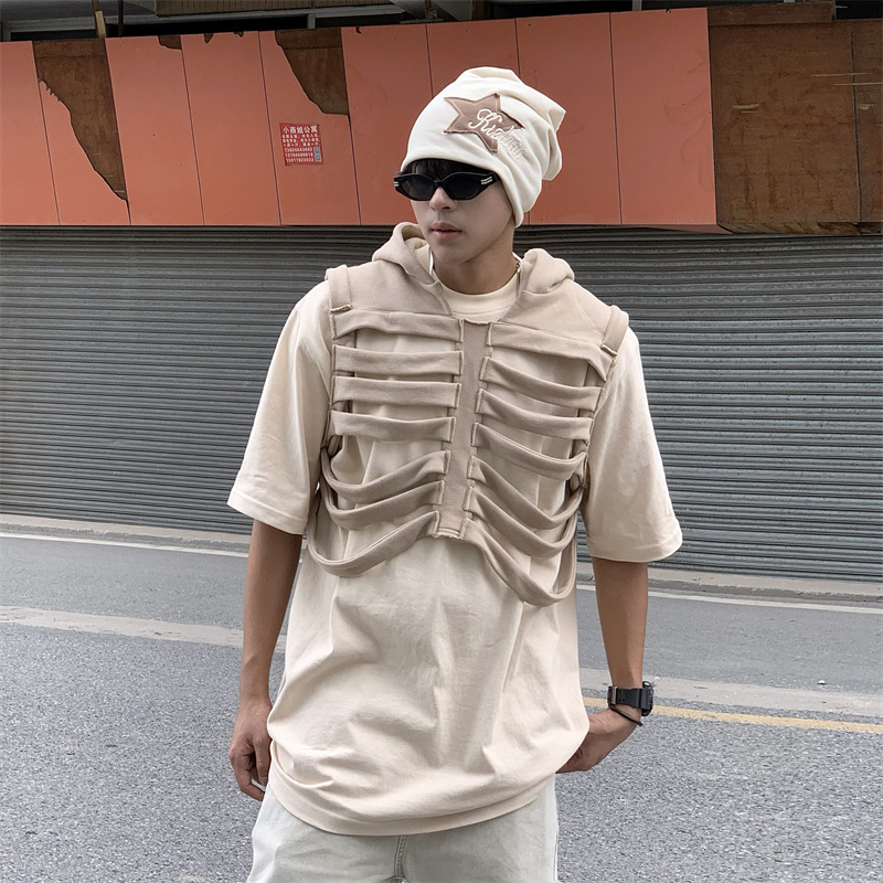Loose, Versatile Designer-style Sleeveless Hooded Tank Top - Image 3