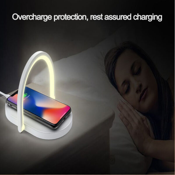 3 In 1 Foldable Wireless Charger Night Light Wireless Charging Station Stonego LED Reading Table Lamp 15W Fast Charging Light - Image 5