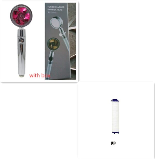 Shower Head Water Saving Flow 360 Degrees Rotating With Small Fan ABS Rain High Pressure Spray Nozzle Bathroom Accessories - Image 93