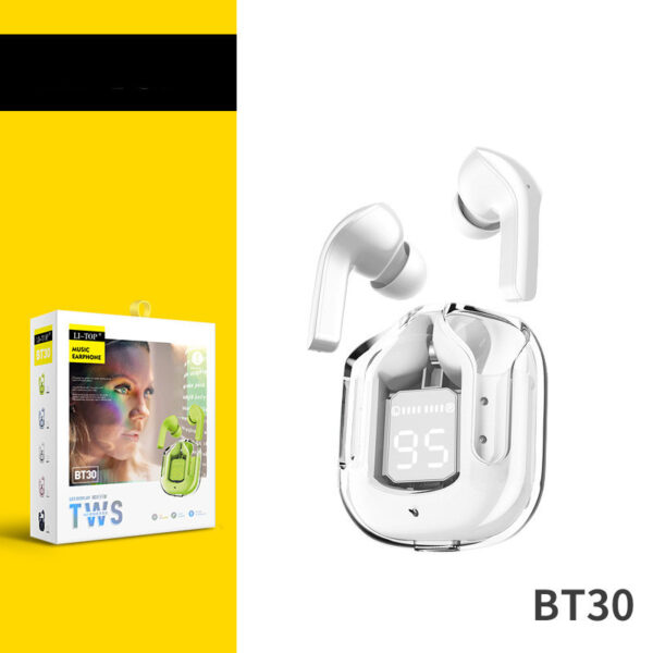New Mini Transparent Wireless Bluetooth Headset Digital Display ENC Noise Reduction True Wireless Sports Music - Image 52
