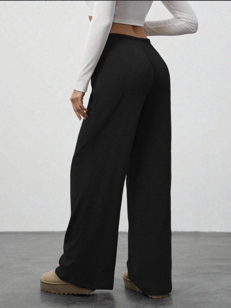 Women's Solid-color Casual Straight-leg Pants