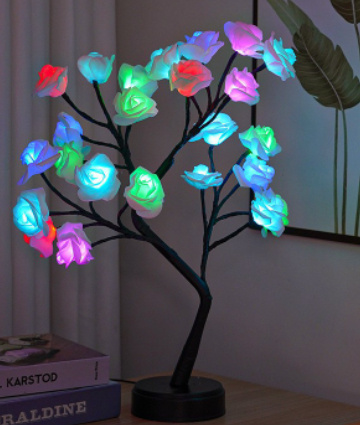 Table Lamp Flower Tree Rose Lamps Fairy Desk Night Lights USB Operated Gifts For Wedding Valentine Christmas Decoration - Image 22