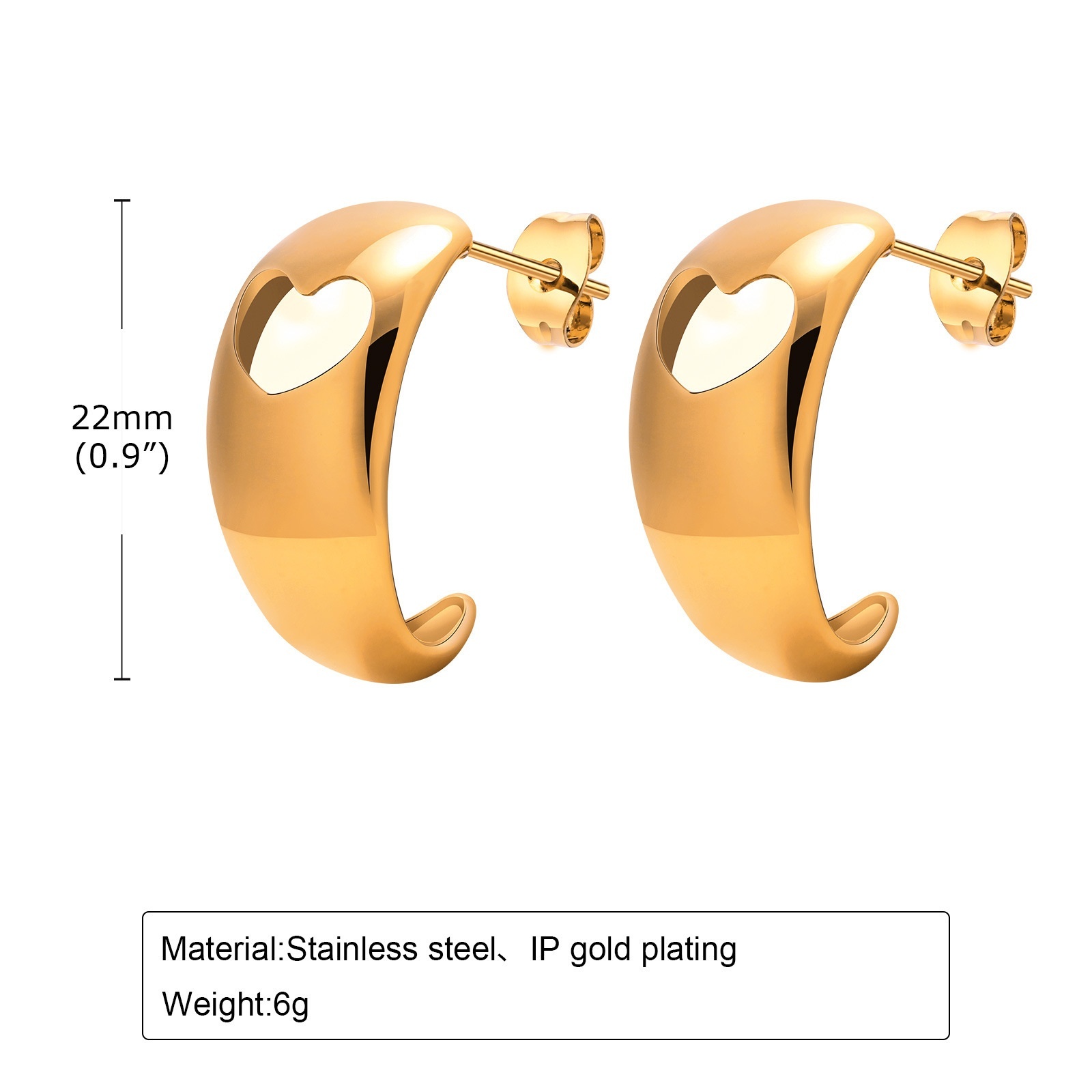Elegant All-match Stainless Steel Earrings - Image 8