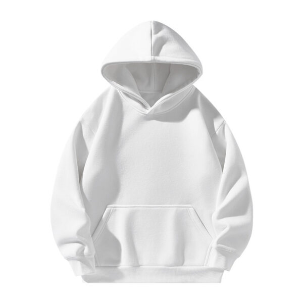 Solid-color Hooded Sweatshirt Unisex Simple Fleece-lined Thickened Hoodie - Image 15