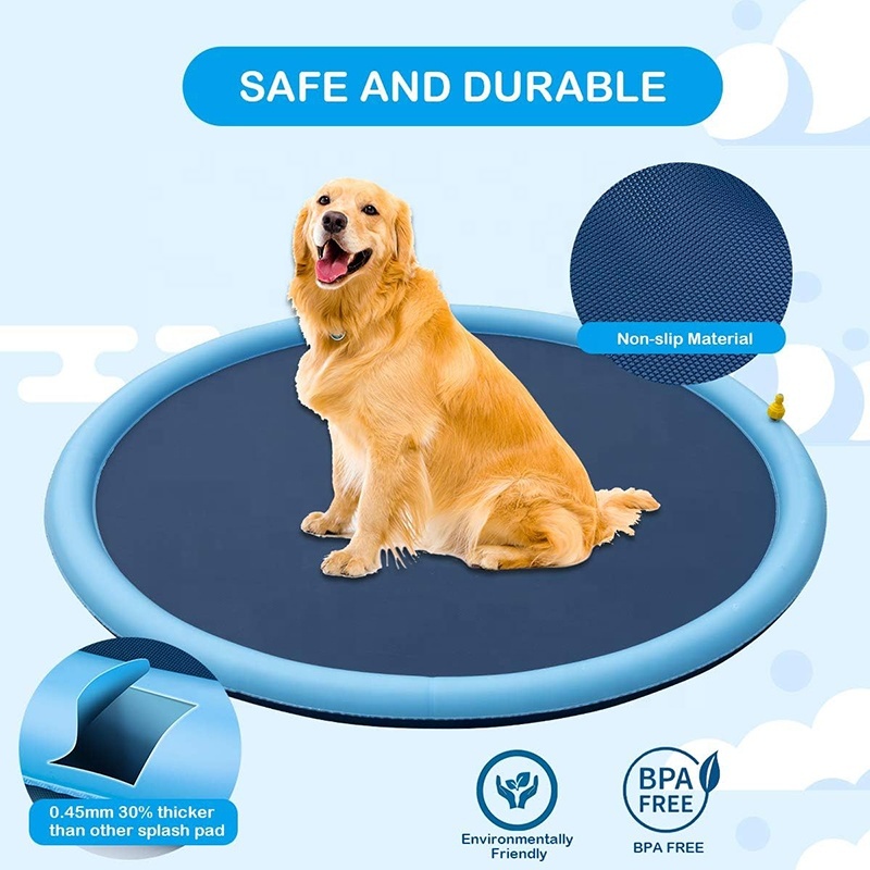 Dog Sprinkler Outdoor Toys Dog Swimming Mat Anti-Slip Dog Pool Splash  Pad - Image 6