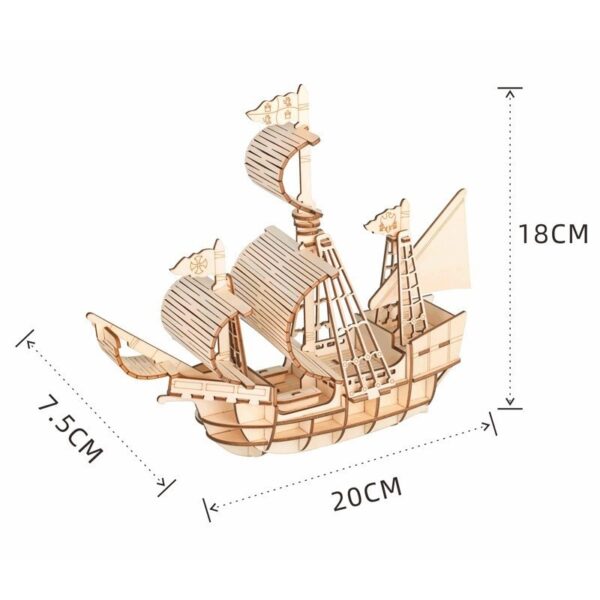 Wooden 3D Puzzle Model Of The Ship Holland In Wood - Image 9