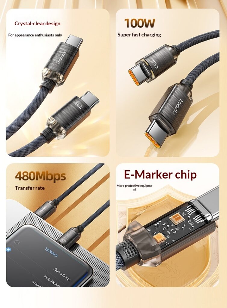 Transparent Fast-charging Data Cable