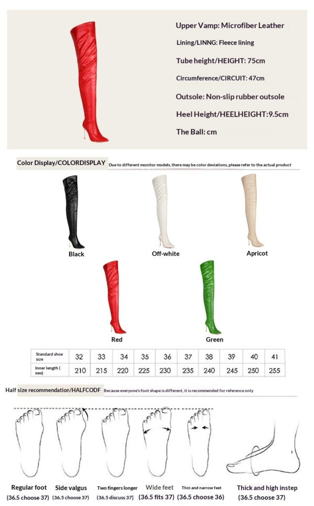 Sexy Slimming Pointed-toe Over-the-knee Boots With Stiletto Heels
