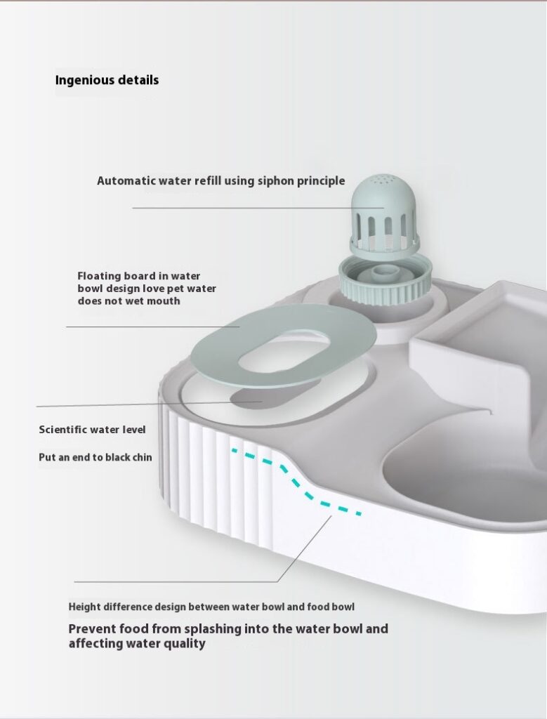 Cat Automatic Drinking Fountain Feeder Integrated Water Feeder Pet Supplies