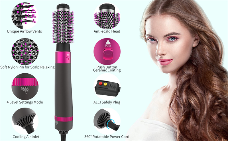 Professional 5 In 1 Hair Dryer Brush Dryer And Straightening Brush Electric Hair Styling Tool Automatic Hair Curler Beauty Supplies Gadgets - Image 16