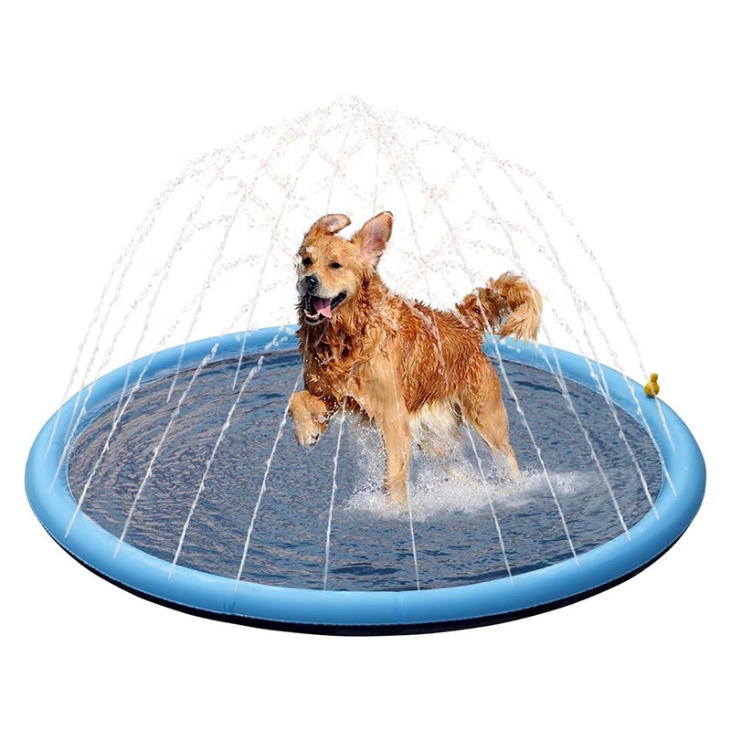Dog Sprinkler Outdoor Toys Dog Swimming Mat Anti-Slip Dog Pool Splash  Pad - Image 5
