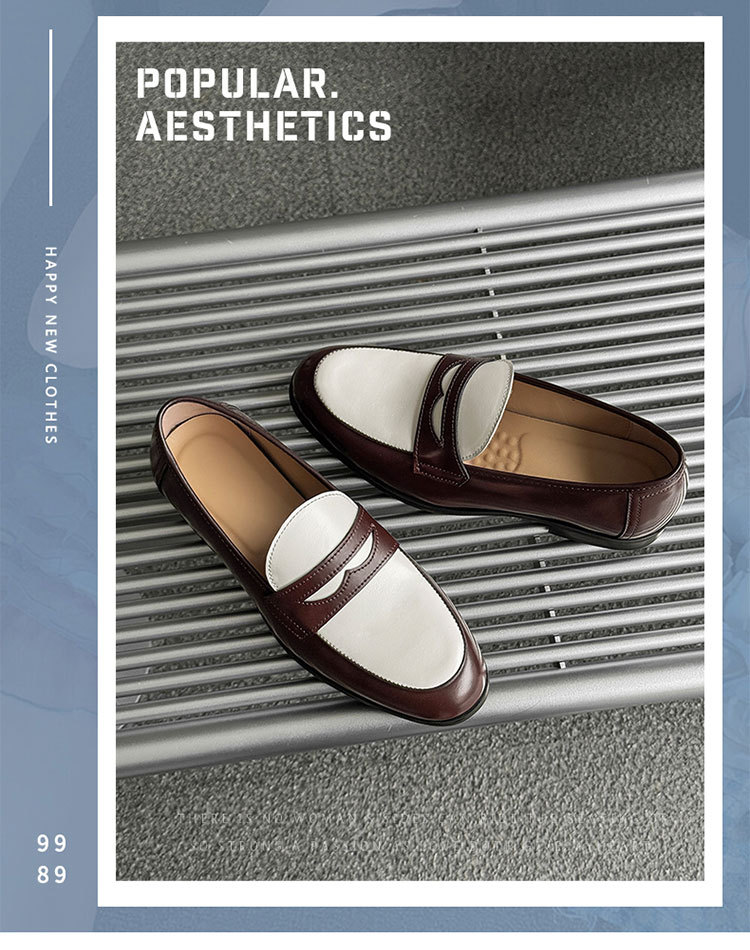 New Stylish All-match Mens Slip-on Casual Leather Shoes