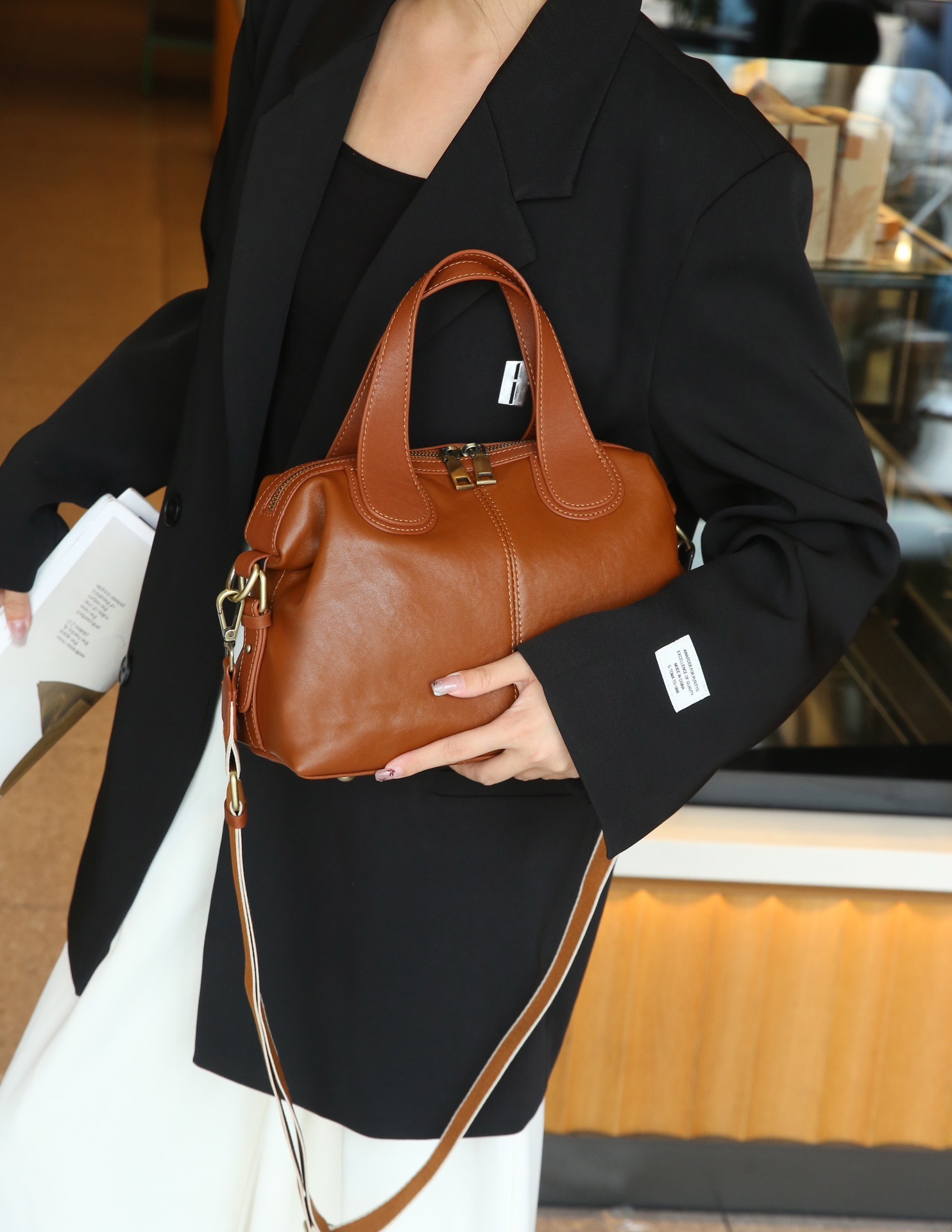 Large-capacity Genuine Leather New High-end Tote Bag - Image 6