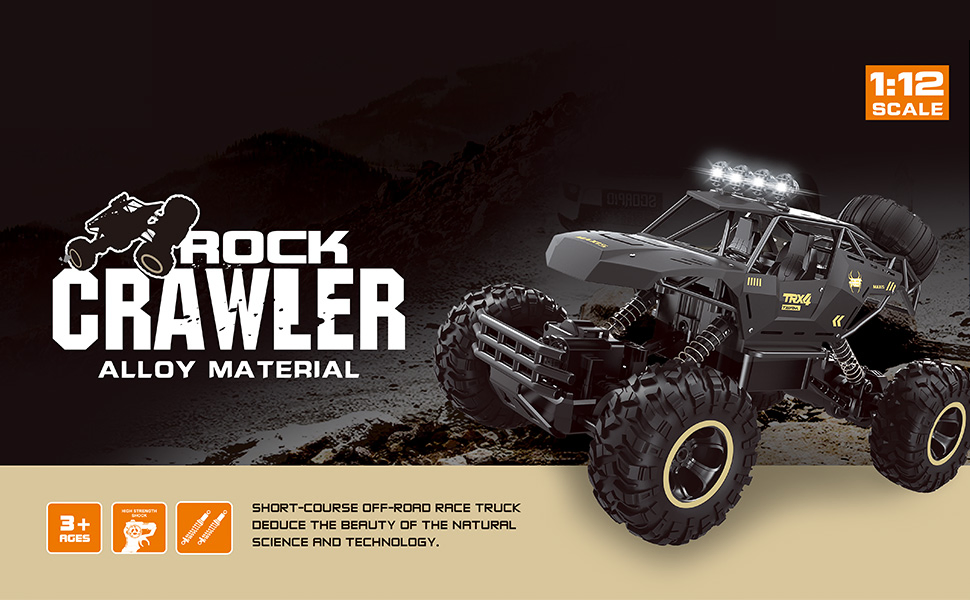 2026 2 Batteries 1-12 Rock Crawler Rechargeable Off Road Truck 4WD , Metal Shell LED Headlights RC Remote Control Off Road Car Truck,Logistics Is Randomly Sent By UPS&USPS&UNI&GOFO - Image 7