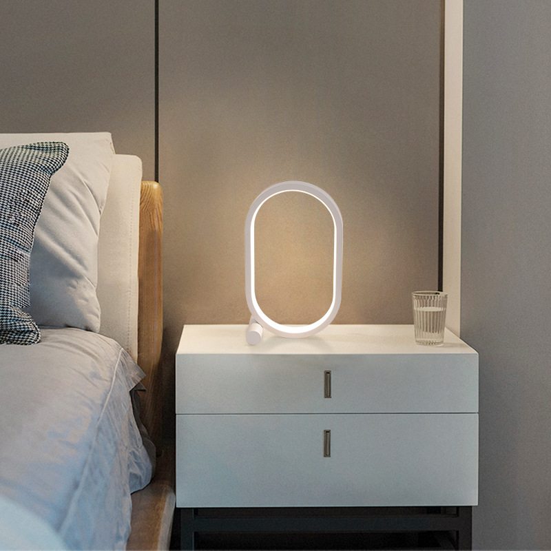 Usb Plug-In Lamp Oval Acrylic Lamp Touch Control Dimmable Modern Simple Creative Night Lamp Bedside Reading Lamp Desk Table Led - Image 7