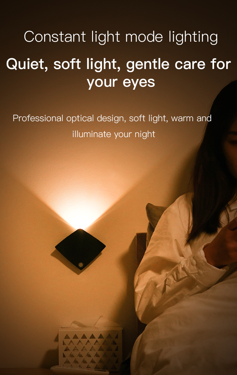 Wireless USB Rechargeable Decor Wall Lamp Human Body Sensing Home Decor Night Lights Bedroom Porch Balcony Corridor Decor Lamps - Image 22
