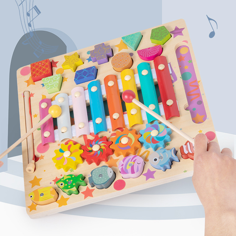 Baby Busy Board Diy Accessories Fruit Games Wooden Toys - Image 2