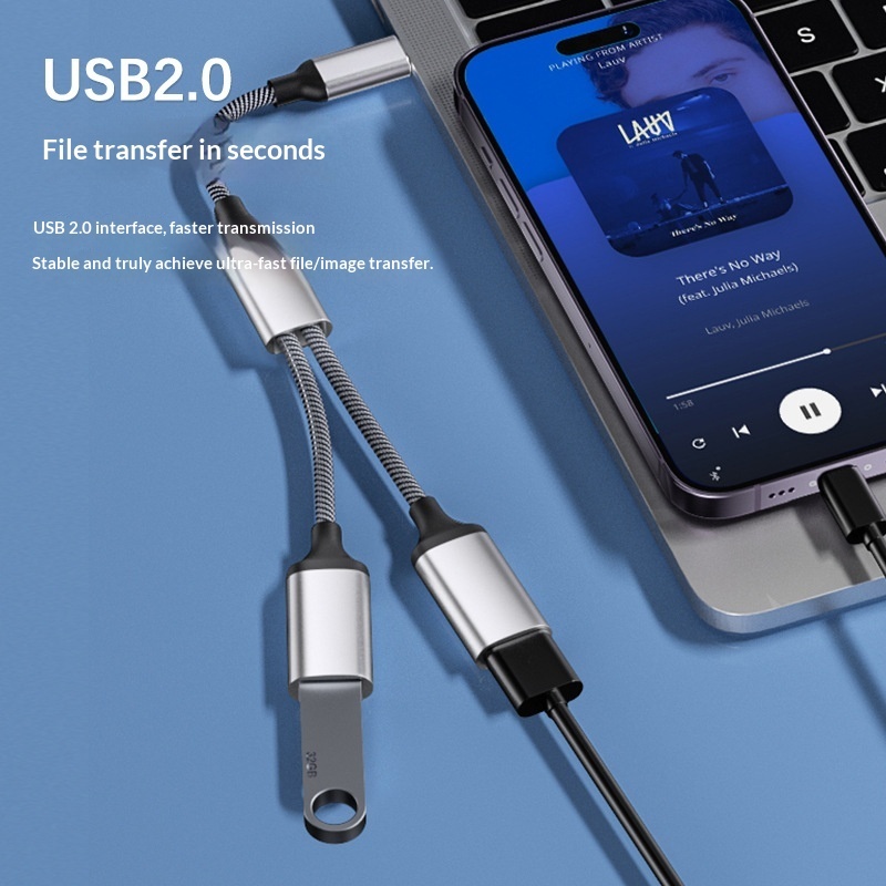 1-to-2 Hub Laptop Docking Station Adapter - Image 1