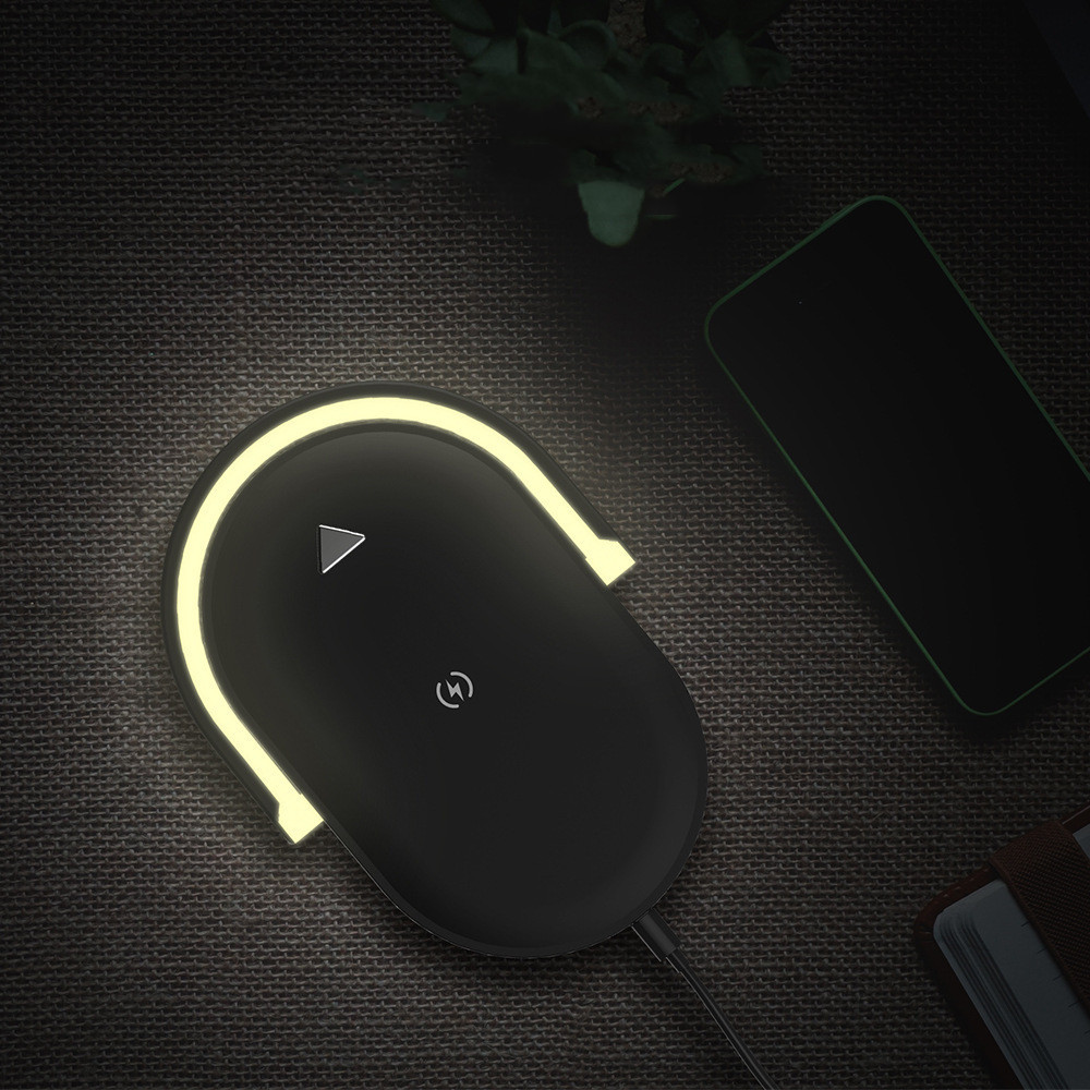 3 In 1 Foldable Wireless Charger Night Light Wireless Charging Station Stonego LED Reading Table Lamp 15W Fast Charging Light - Image 9