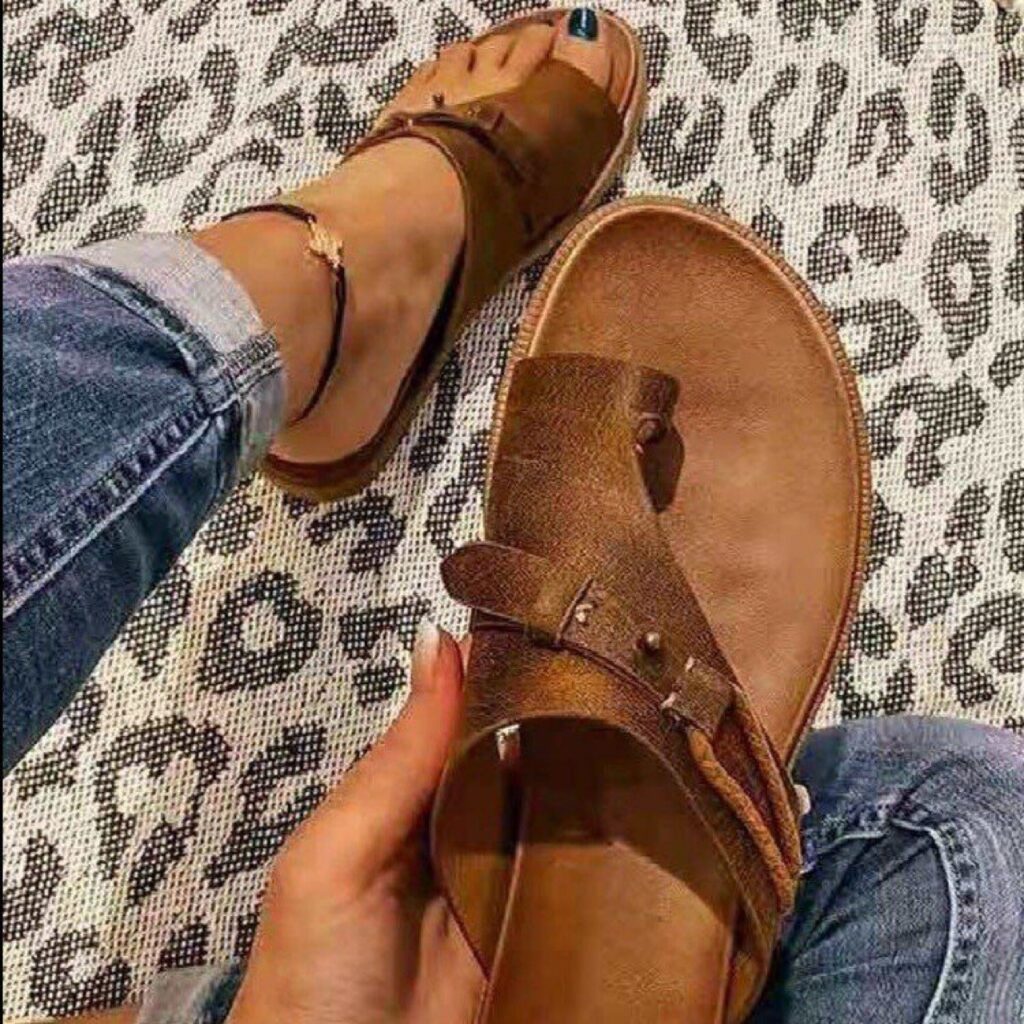 Women's Closed-Toe Slippers Comfortable All-Match Thick-Soled Sandals