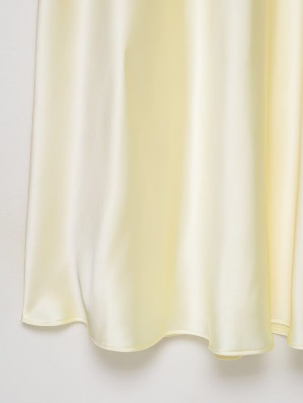 Womens Bow-Decorated Satin-Feel Dress - Image 8